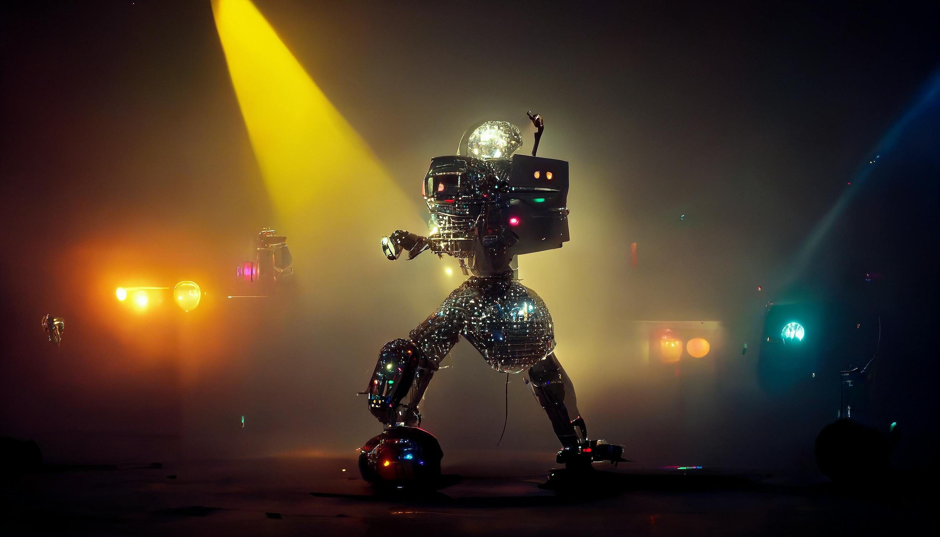 Disco-ball Dancing Robot